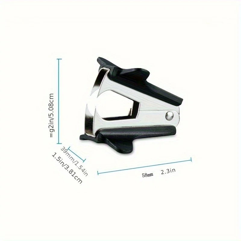 Compact Heavy-Duty Iron Stapler & Staple Remover - Ergonomic Black Handle Office Stapling Tool for Home & Professional Use - 2
