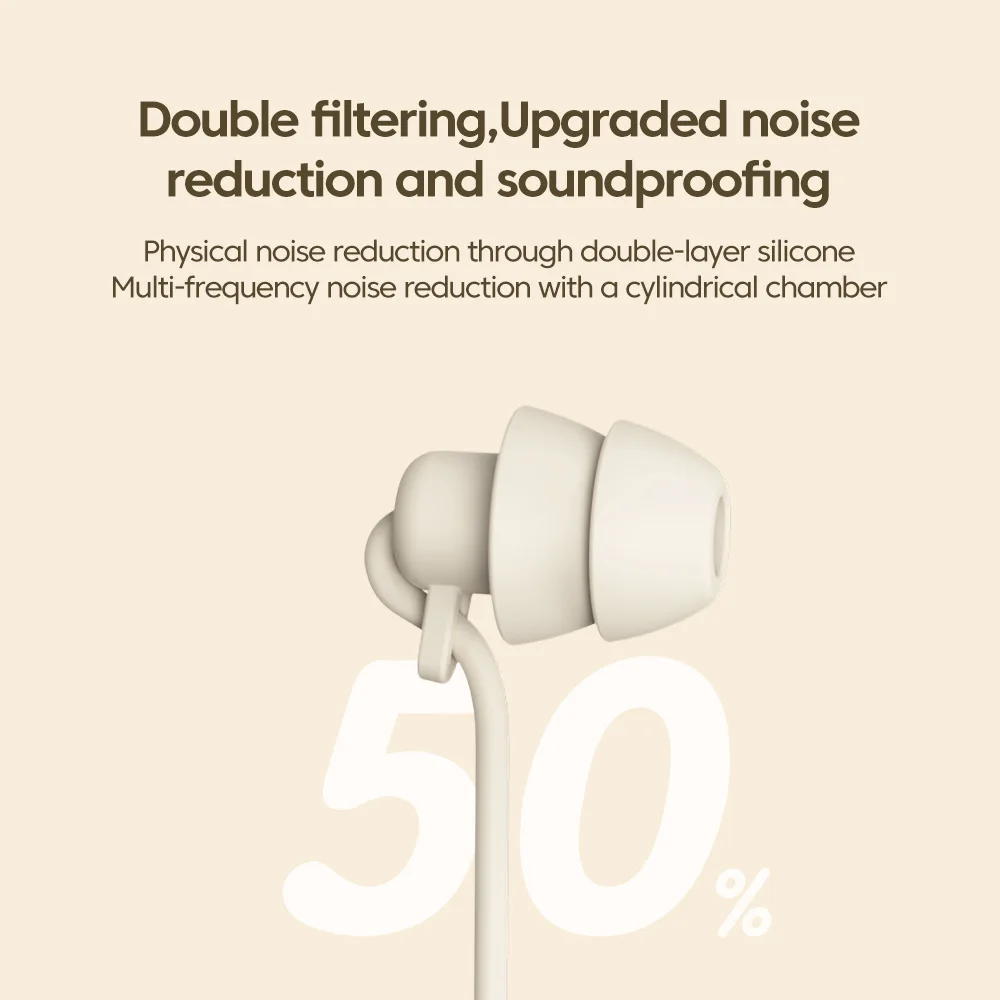 OLAF Silicone In-ear 3.5mm Jack Wired Earphones Handsfree Sleep Headphones With Cable Earbuds In-line Control Headset With Mic 6
