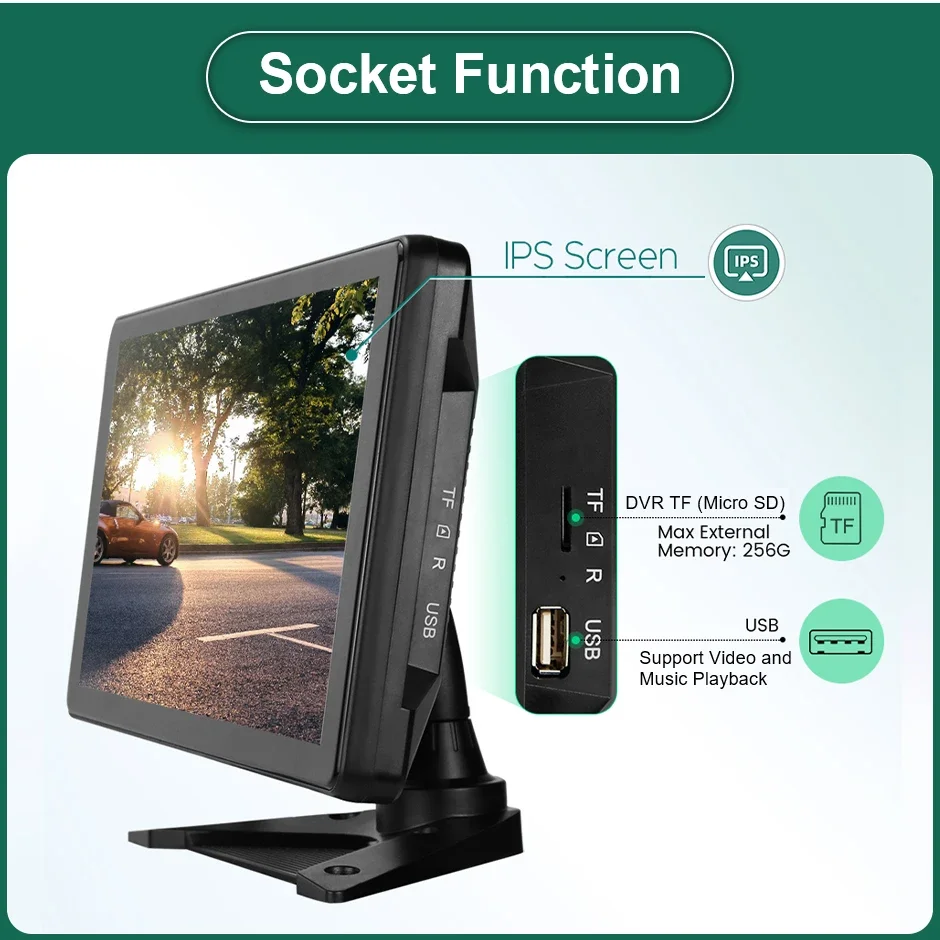 GreenYi  ũ 簢 BSD ˶ º DVR   , RV Ʈ  170  AHD1080P ī޶, 10.36 ġ, 4CH