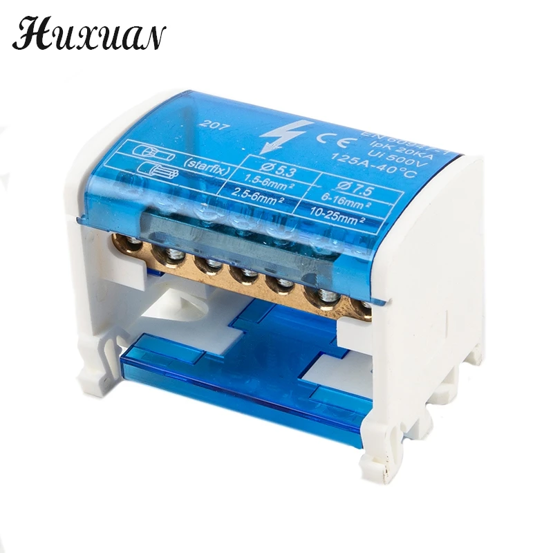 Din rail terminal block Din Rail Terminal block WKH207 Power distribution box Modular connection block