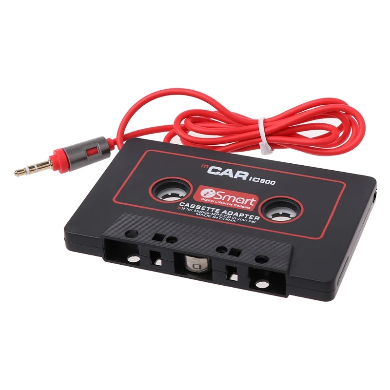 3.5mm Plug Universal Car AUX Magnetic Tape Cassette Recorder Adapter Converter MP3 AUX Cable Player Parts D7YA