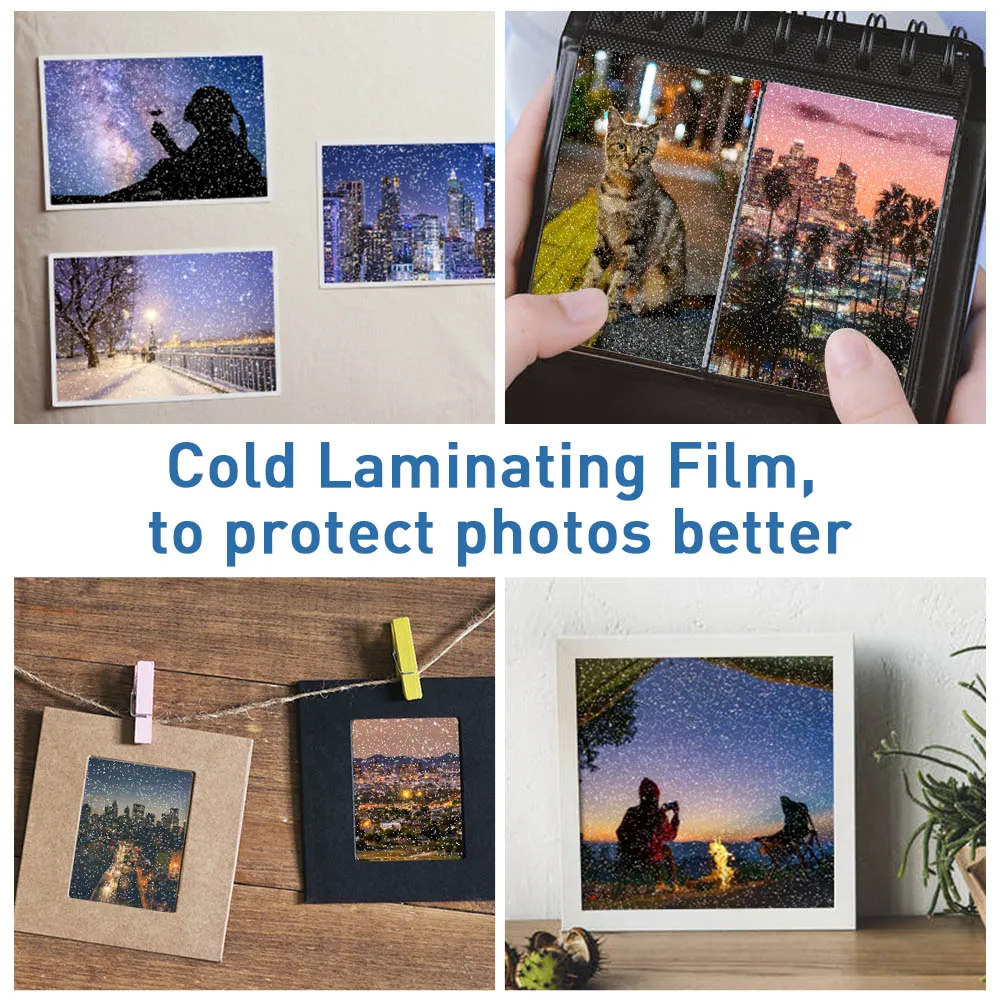 A4 Adhesive Cold Laminating Film 50 Sheets To Protect Photos DIY Card lamination film