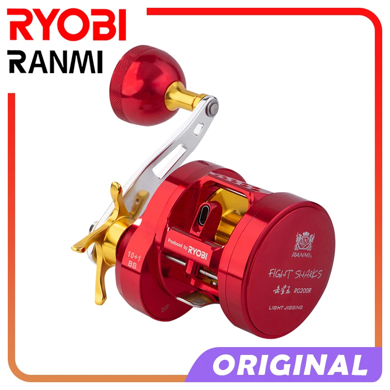 

2021 Japan RYOBI Slow Light Jigging Wheel Max Drag 15KG 10+1BB Metal Boat Saltwater Round Baitcasting Fishing Reel Free Shipping