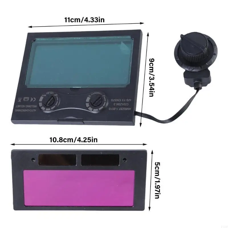 P82E Automatic Dimming Welding Helmets Lens With Delay Time for Professional Welders