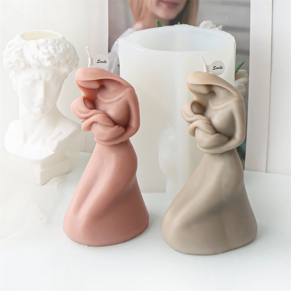 

Абстрактная силиконовая форма в виде свечи для праздничного и романтического украшения, гипсовая форма для домашнего рукоделия, Подарочная форма