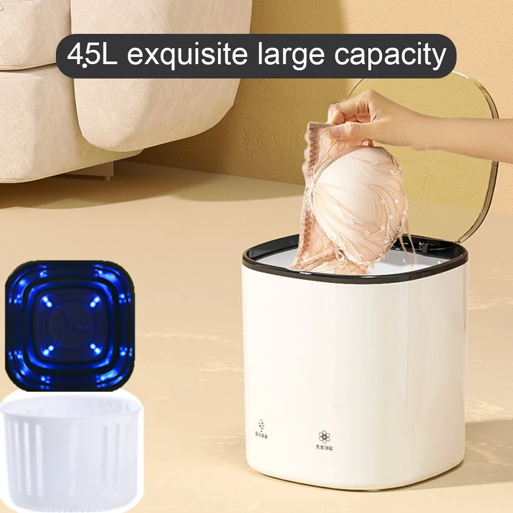 

4.5L Mini Portable Washing Machine With Dryer Bucket For Clothes Socks Underwear Drying Centrifuge Cleaning Washer Home Travel