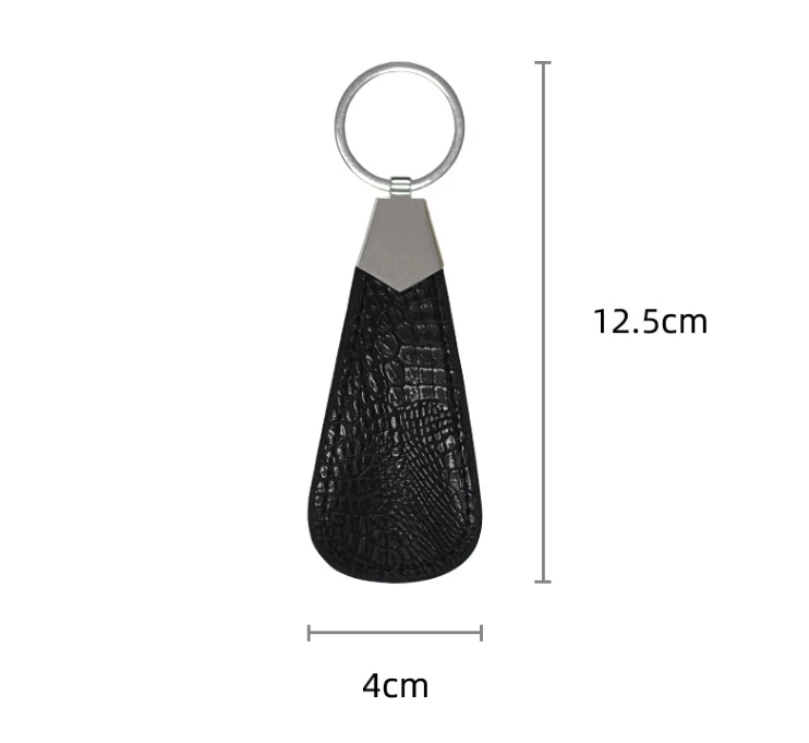 Schuhlöffel aus Metall, Mini-Schuhlöffel, Schuhheber, tragbarer Reise-Schuhlöffel mit Ledergriff, Abzugsschuhlöffel für Schlüsselanhänger – Detail 6
