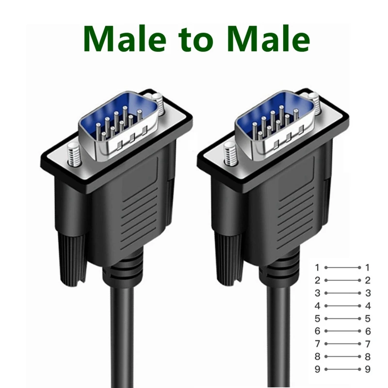 ตัวเลือกสินค้า สายเชื่อมต่อ RS232 9-Pin ขยายระยะ 1-1 สำหรับคอมพิวเตอร์