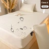 1pcs All Cotton Waterproof Bed Sheet Solid Color Mattress Protective Cover Antibacterial Pure Cotton Dustproof Bedroom Bed Sheet 1