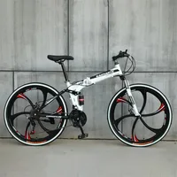 Vélo de montagne pliable personnalisé en gros, VTT à double suspension, vélo à frein à disque 26/27,5/29 pouces, sports de plein air 4