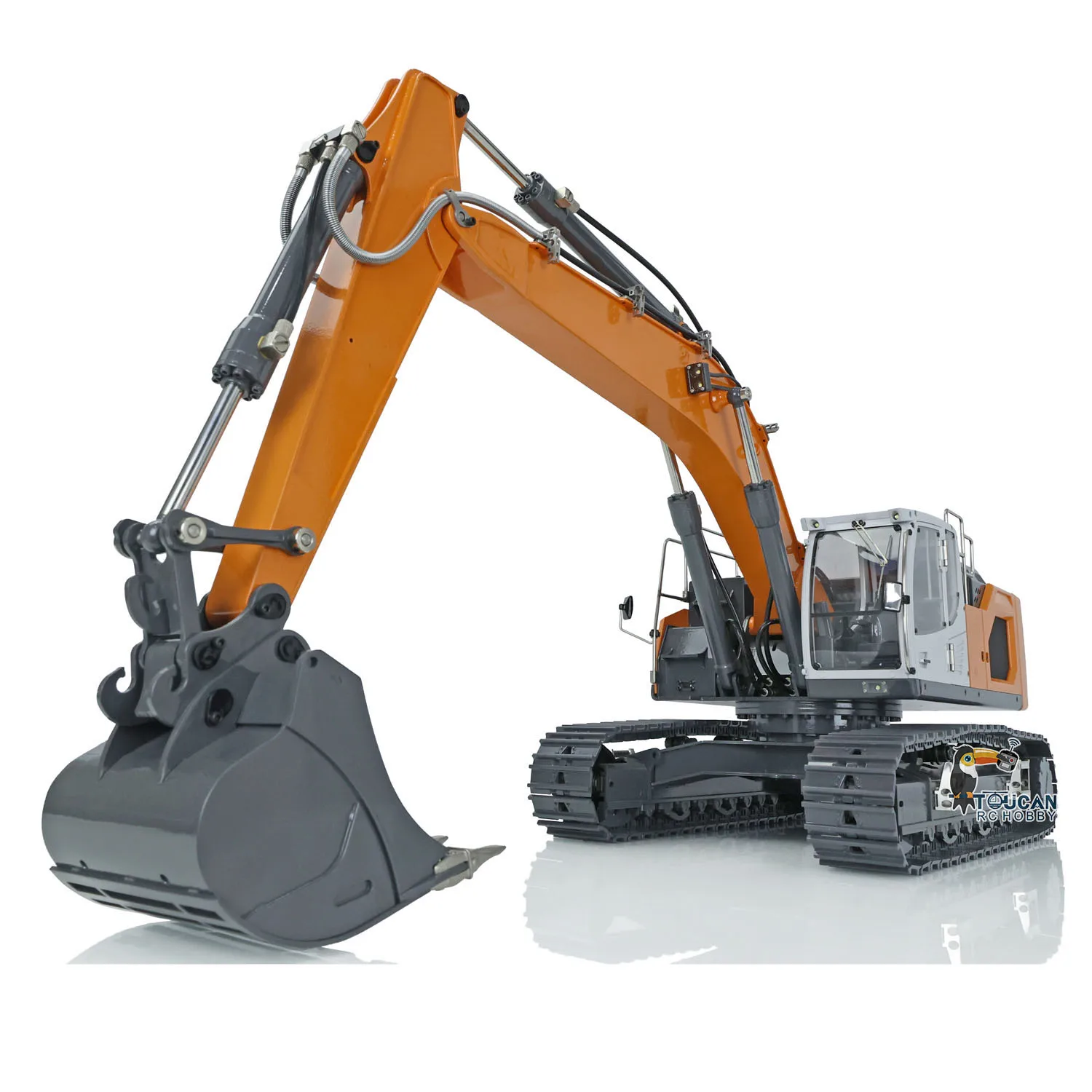 XDRC RC Hydraulic 1/14 Remote Control RTR 945 Excavator Matal Model Trucks Assembled Painted Light System Bucket Digger THZH1435 2
