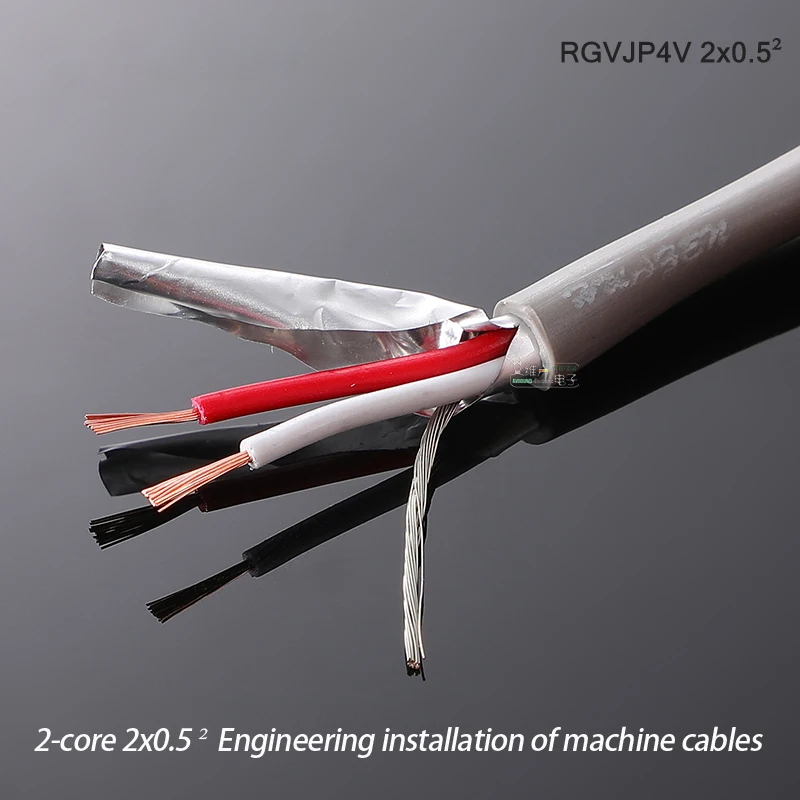 Audiokabel 2-adrig 0,5mm² Professionell Foliengeschirmt Anti-Interferenz für Bühne Studio Hi-Fi RGVJP4V – Detail 2