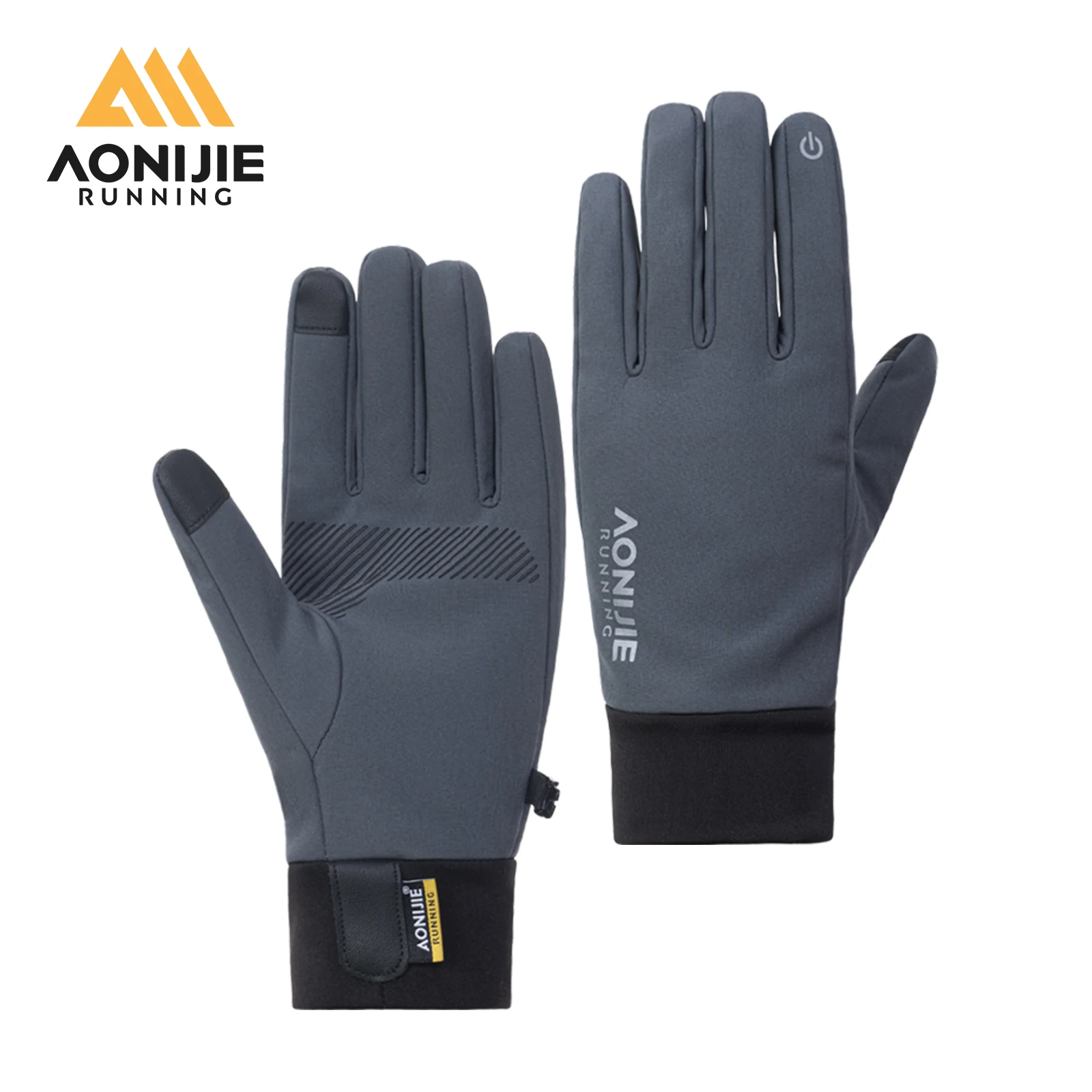 AONIJIE M58 Outdoor Windproof Warm Gloves Full Finger Anti Slip Sports Gloves Two Finger Touchscreen For Running Cycling cycling gloves sports gloves