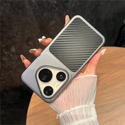 Premium Carbon Fiber Pattern Hard Case - Wireless Charging Compatible, Matte Finish for HUAWEI Pura 90 Pro (Dark Grey)