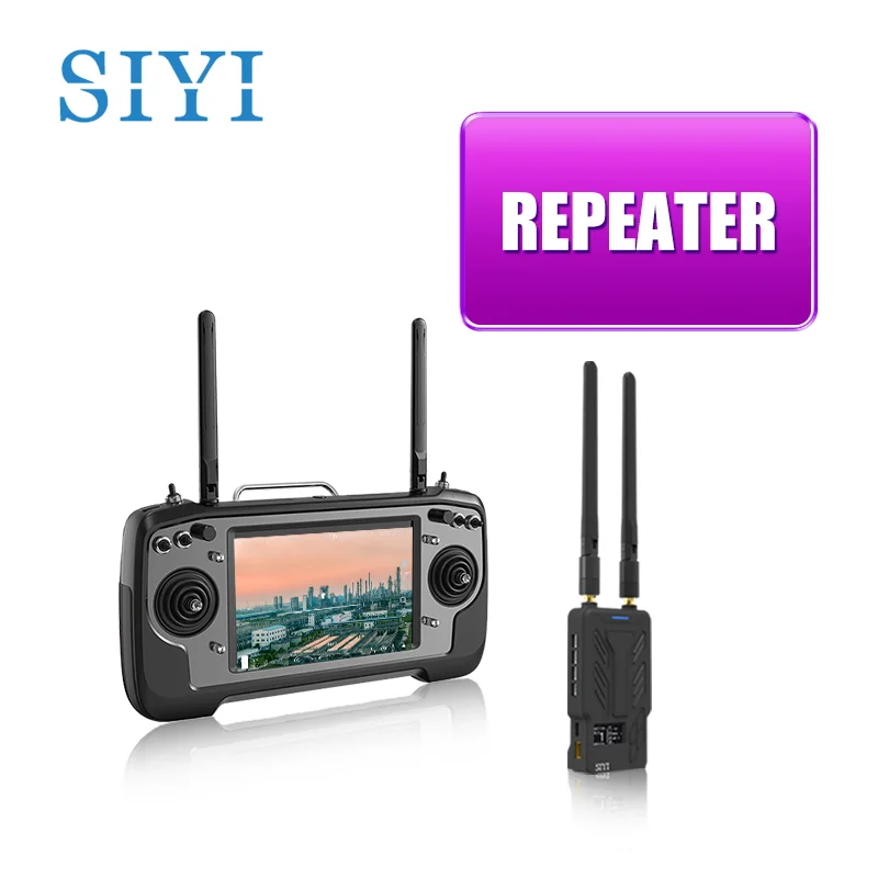 SIYI MK32 HM30 REPEATER Combo MK32 Enterprise Handheld Ground Station Smart Controller with 7 Inch HD High Brightness LCD
