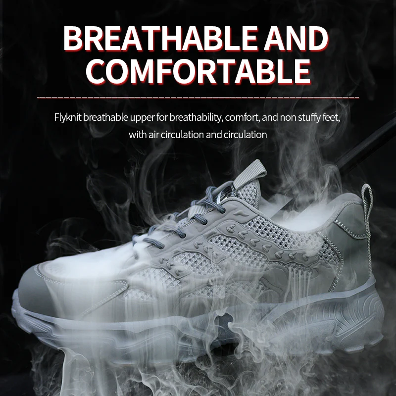 أحذية عمل صيفية مع أحذية خفيفة الوزن قابلة للتنفس،...