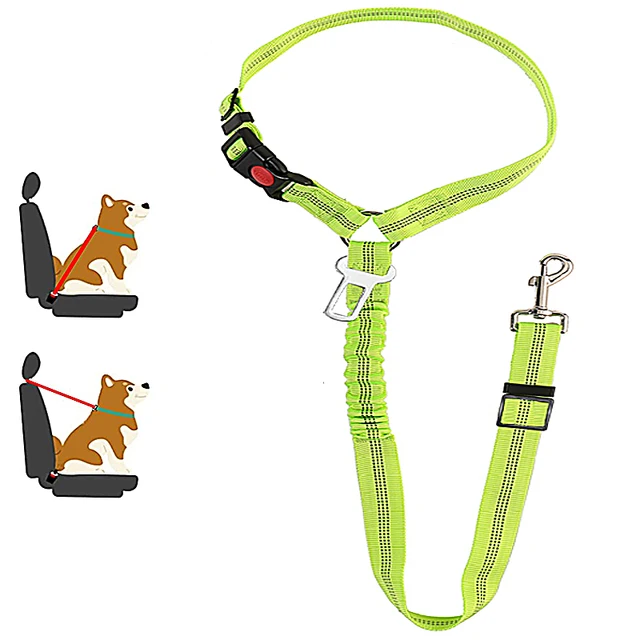 New Solid Two-in-one Pet Car Seat Belt Dog Harness Leash BackSeat Safety Belt Adjustable for Kitten Dogs Collar Pet Accessories 6