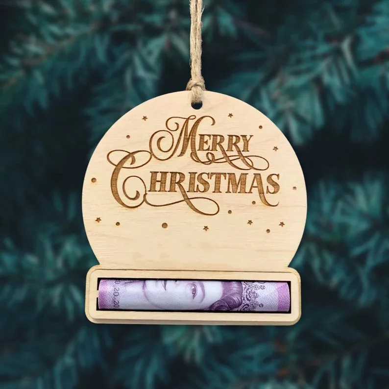 Christmas Decoration Wooden Wallet Bell Pendant christmas decorations For Home Xmas Navidad Gifts New Year