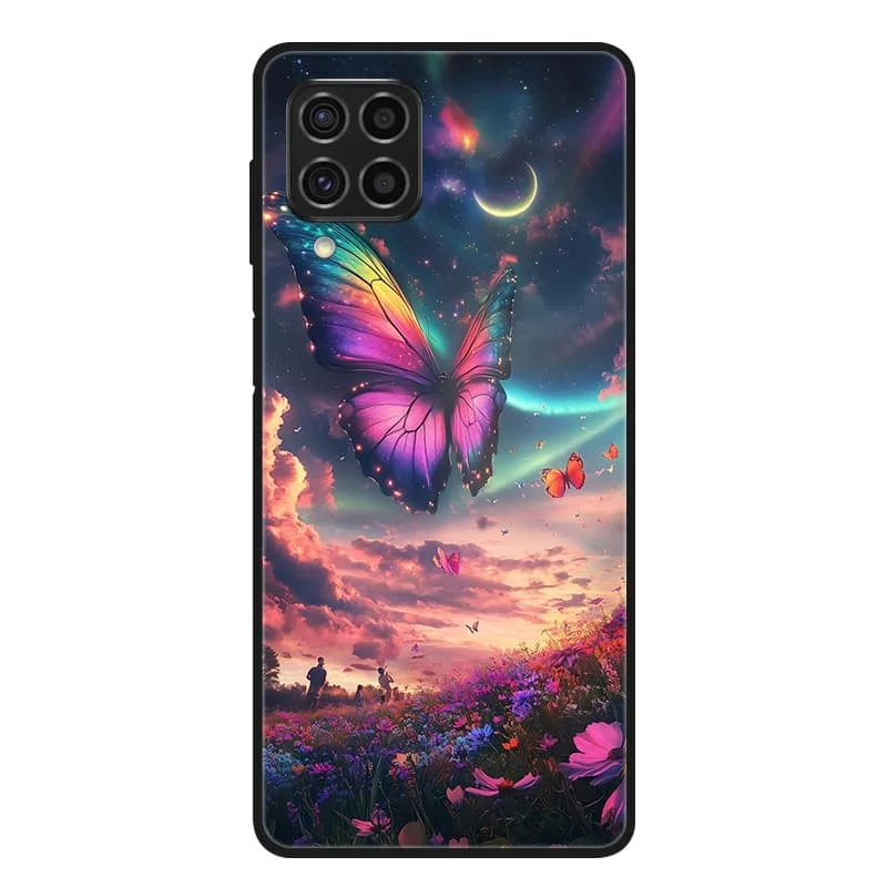Black Shockproof Case Cover for Samsung Galaxy - Durable Protective Back Shell
