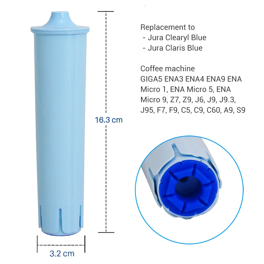 Jura Clearyl/Claris Water Filter Cartridges (3-Pack) - Compatible With Jura ENA 9, Impressa J7, J9, Z7, And More
