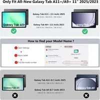 MoKo Case For Samsung Galaxy Tab A9 Plus 11" 2023(SM-X210/X216/X218)//Tab A11+2025,Shockproof Full Body Rugged Stand Back Cover - Image 2