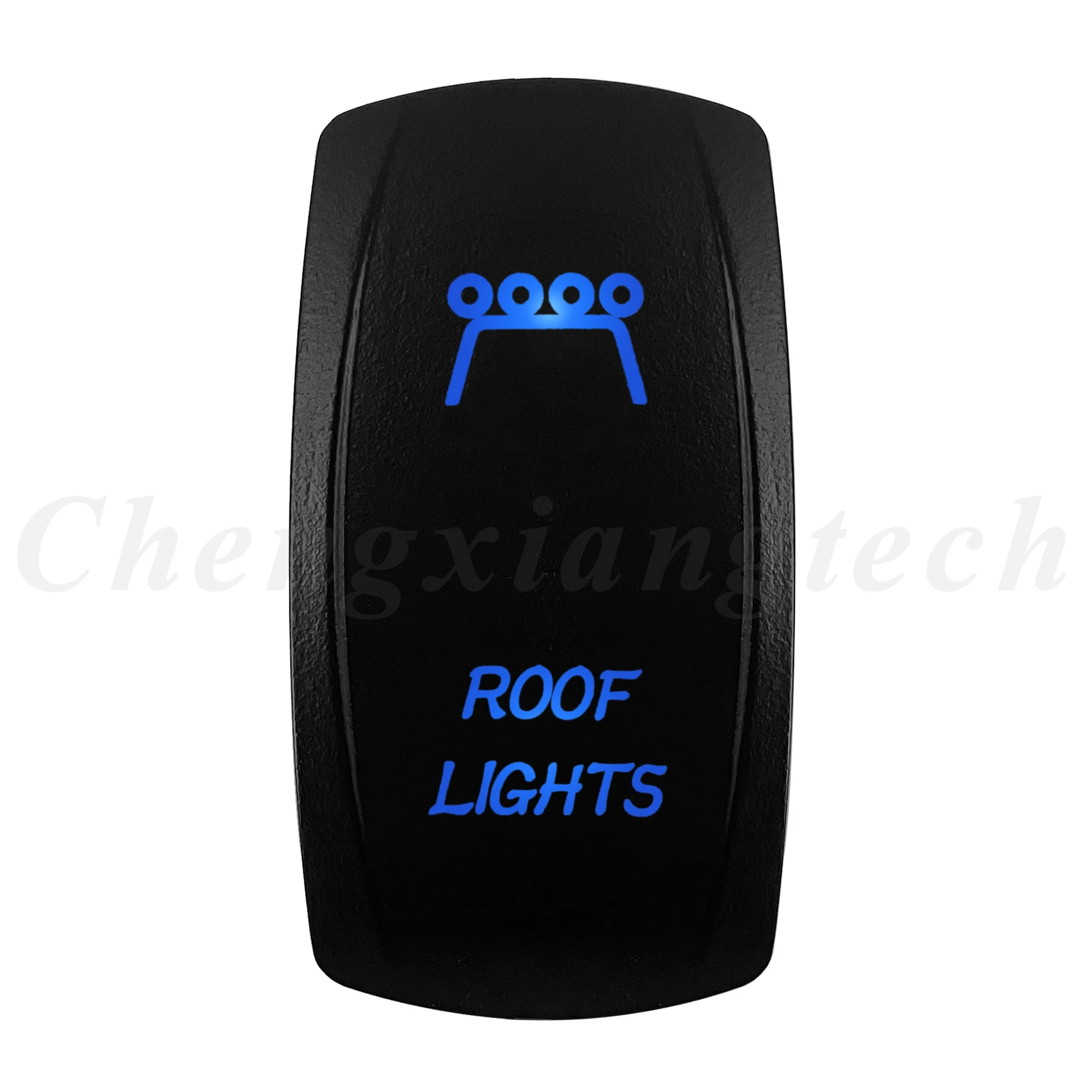 12V 20A Blue LED Waterproof Laser Rocker Switch - IP68 Rated