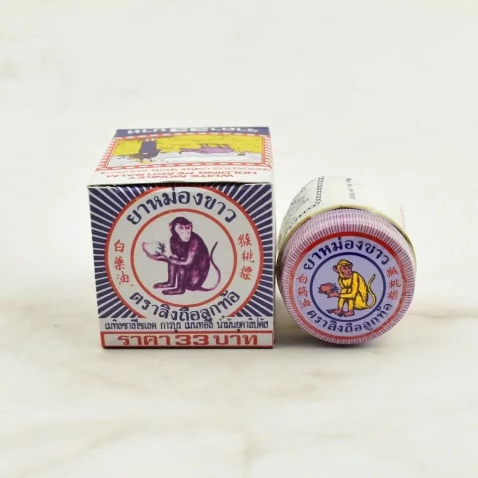 Thailand'S Monkey Peach Oil Standard Baiyao Tiger Balm Refreshing Cool Mosquito Bites Itching White 2g 4g 8g 12g