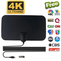 Digital TV Antenna Booster Hign Gain High Definition Aerial HD Flat Indoor Active Aerial For Car Antenna RV Travel Smart TV 1