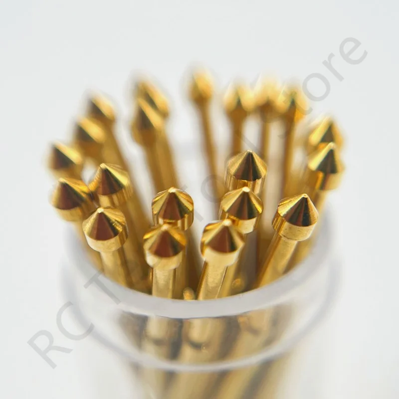 Spring Test Probe Pin, Test Tool, Gold Tip, Diâmetro 2.0mm, 33,35mm, 1,36mm, Pogo Pin, PA100-E4, 100pcs