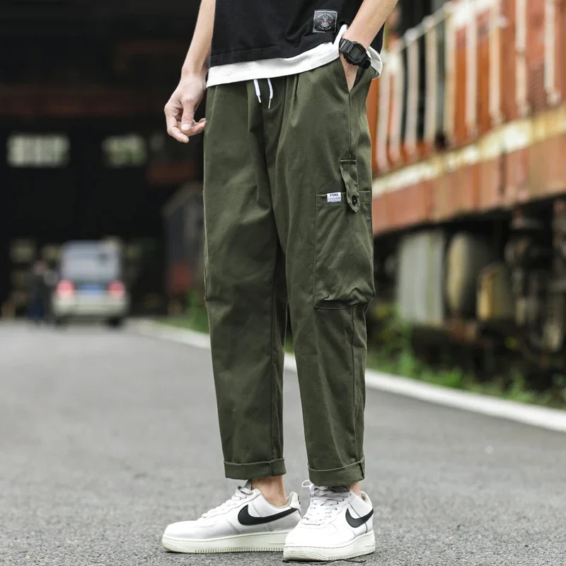 

Hip-hop Overalls Men's Fashion Harajuku Harem Pants Street Casual Jogging Pants Pocket Lace Up Leg Men's Trousers M-5XL