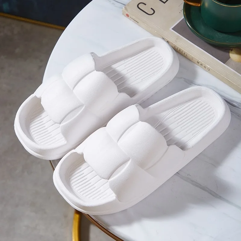Thick Sole Flat Bottom Bathroom Home Slippers Fashion Soft Sole EVA Indoor Women Sandals Summer Non Slip Herringbone Slippers
