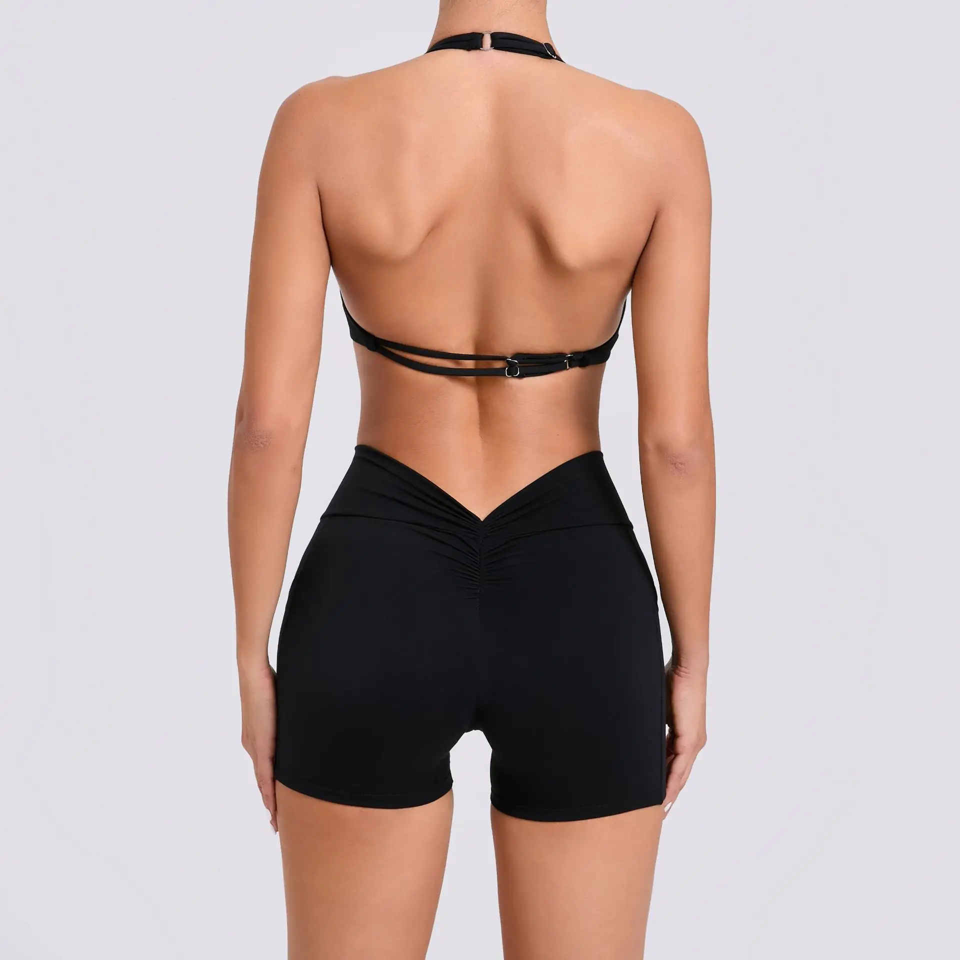 Sexy wo-piece Shockproof Sports Suits Women Gym Set Women Tracksuit Running Quick-Dry Sports Vest Female Fitness Yoga Set 6