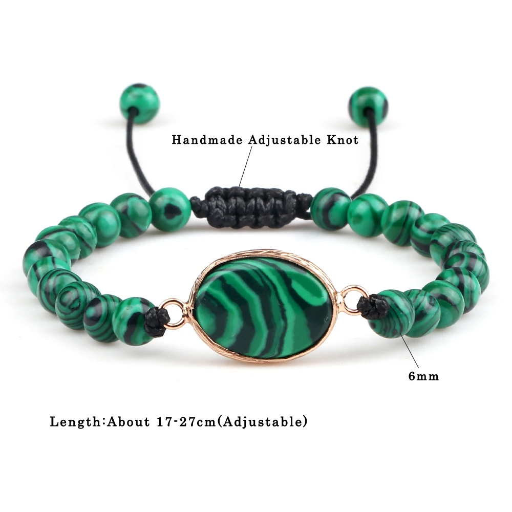 Natural Malachite Stone Beaded Necklaces&Bracelets Women Green Beads Pendants Charms 108 Mala Prayer Necklaces Men Yoga Jewelry 6