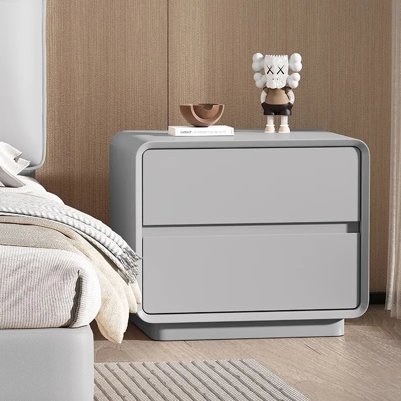 

White Minimalist Night Table Retro Nordic Mesa Lateral Nightstands Mid Century Meuble De Rangement Furniture For Bedroom