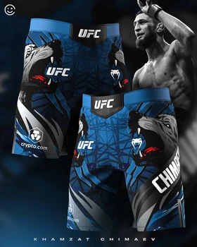 UFC Khamzat Chimaev Fighting Night Unrivaled by Shorts Men Women MMA Oversized Breathable Speed Drying Training Boxing Shorts