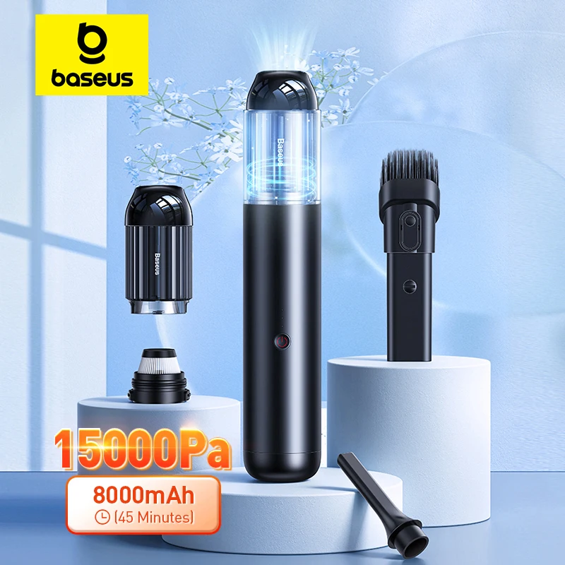 Baseus Vacuum Cleaner 15000Pa Wireless Portable Handheld 135W Strong Suction Car Handy Vacuum Cleaner Smart Home For Car Home