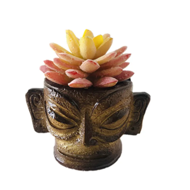 

Creative Face Resin Astray Mould Candle Holder DIY 3D Flower Pot Cement Craft Plaster Clay Silicone Molds
