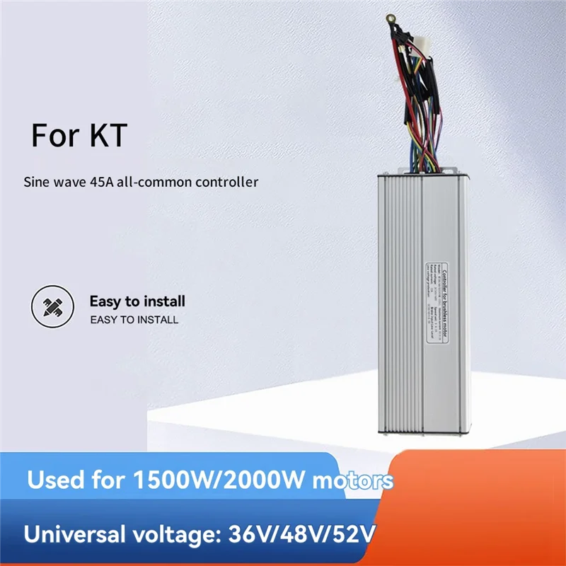ABKV-전기 자전거 컨트롤러 45A 48V/52V KT LCD 디스플레이용 Ebike 모터 변환용 18 튜브 컨트롤러