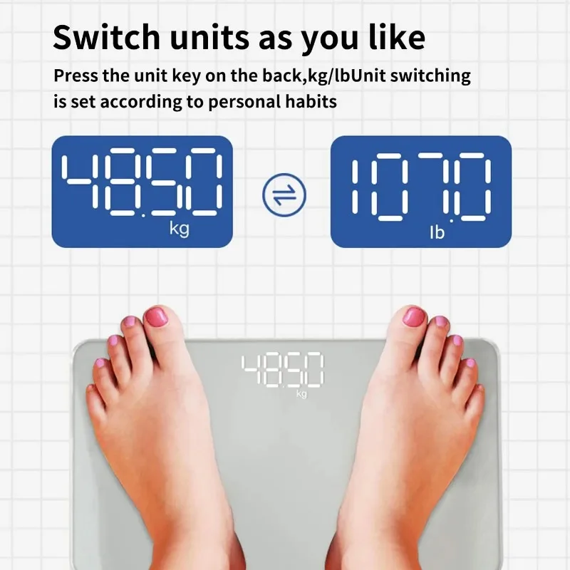 Smart Weighing Scale Travel Portable Body Weight Digital Bathroom Mirror Mini Electronic