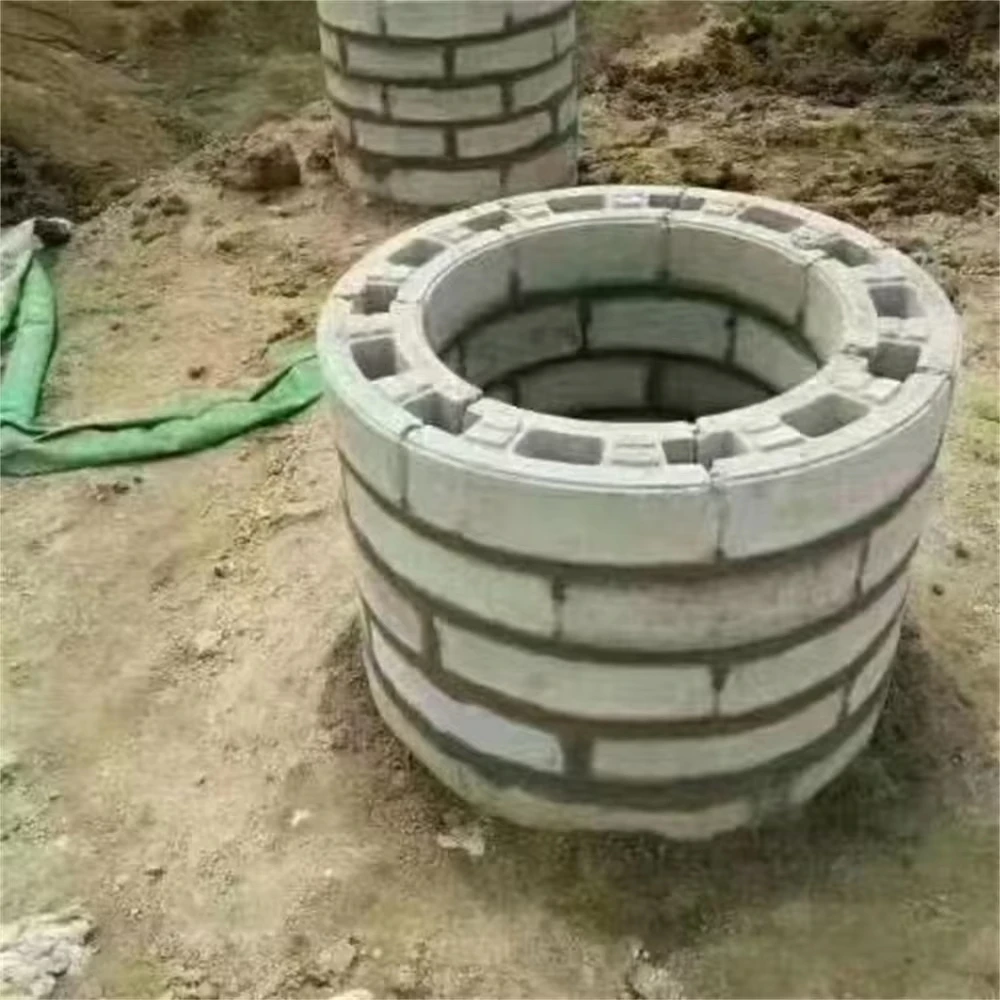 Ground Circular Concrete Block Brick Plastic Mold Inspection Wellbore Module Box 110cm