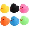 3PCS Yellow Duck Floating Duck Squeeze Sound Toy Floating with Squeeze Sound Yellow Duck Baby Bath Toys Soft Rubber 2