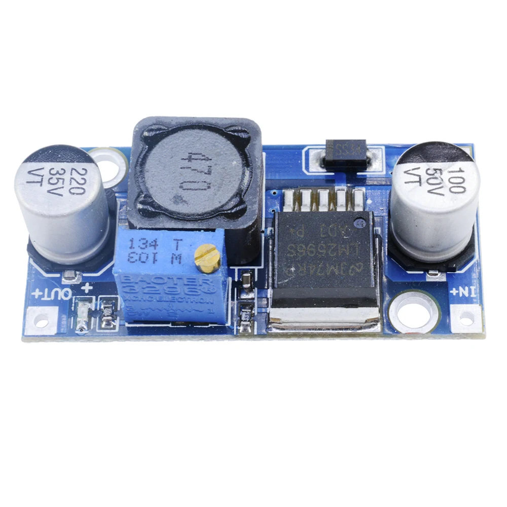 

LM2596s DC-DC Buck Step-Down Power Supply Module 3A Adjustable Step-down Module LM2596 Voltage Regulator 24V 12V 5V 3V 1.25V-30V