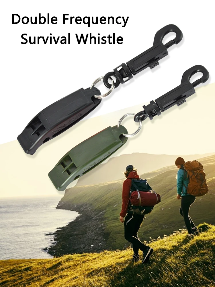 Dual Frequency Emergency Whistle One-piece Design Sos Whistle Loud Voice High Low Audio Strong Penetration Diving Rescue