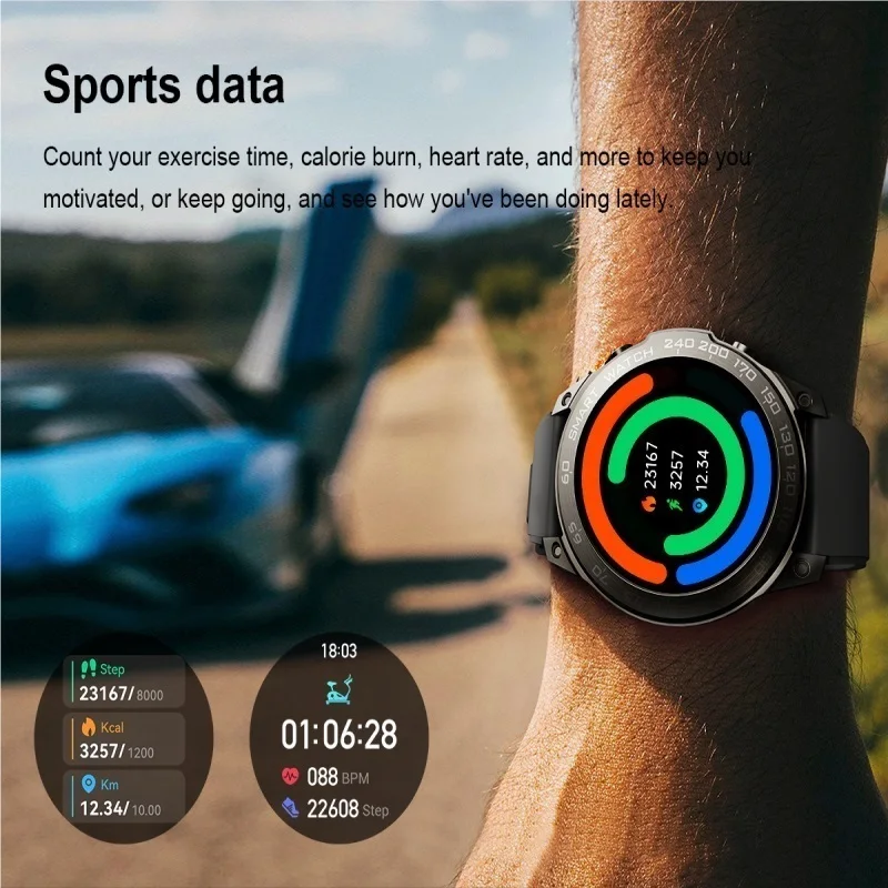 DM50 Men&s Smartwatch 1.43 Inch Large Screen Long Lasting Multi-compatible Waterproof Bluetooth Call Multi-sport Mod