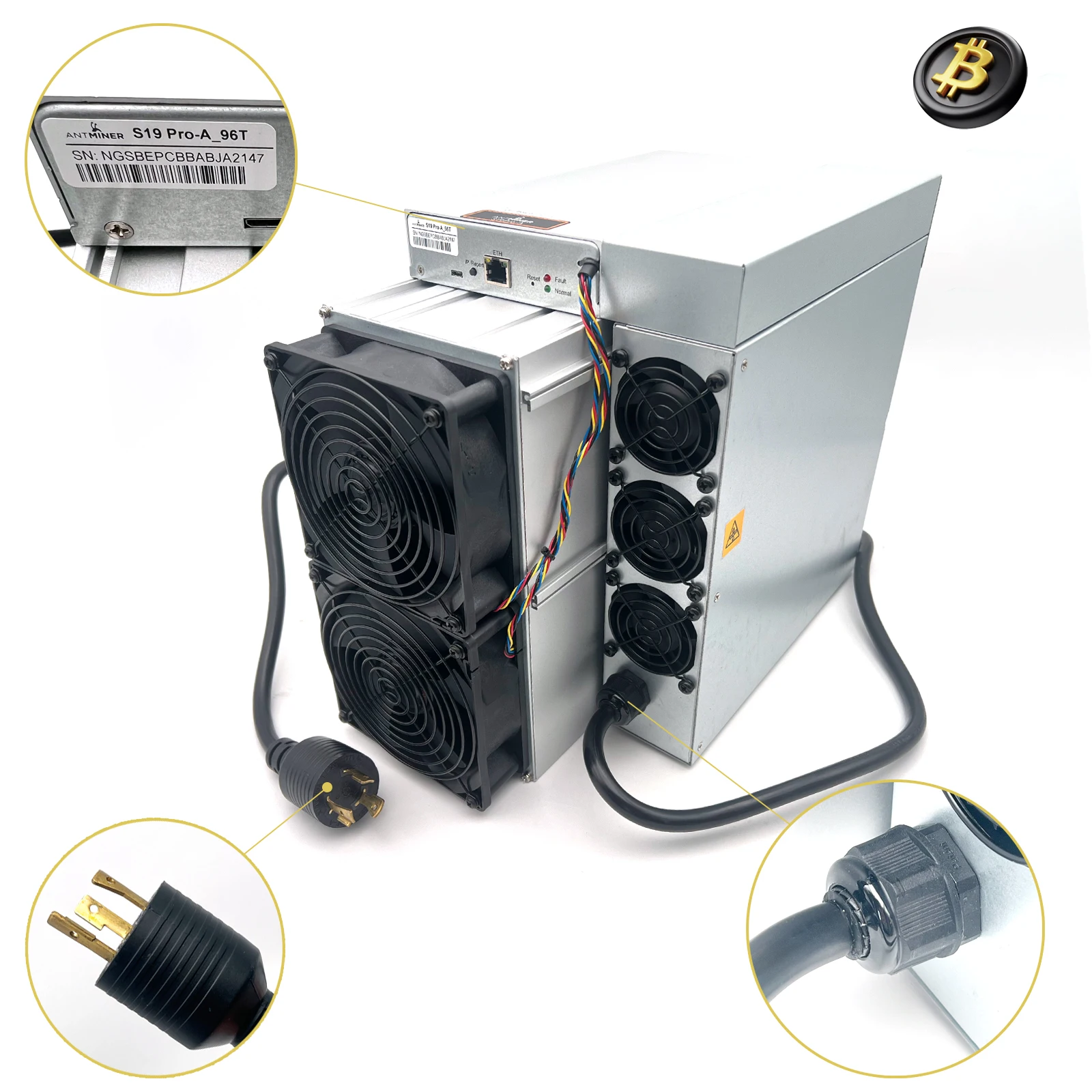 새로운 Bitmain Antminer S19 Pro-A 84T 92T 96Th/s 2832W 비트코인 ​​광부 S19Pro-A 100T  104Th/s BTC 마이닝 기계 Asic Miner - AliExpress