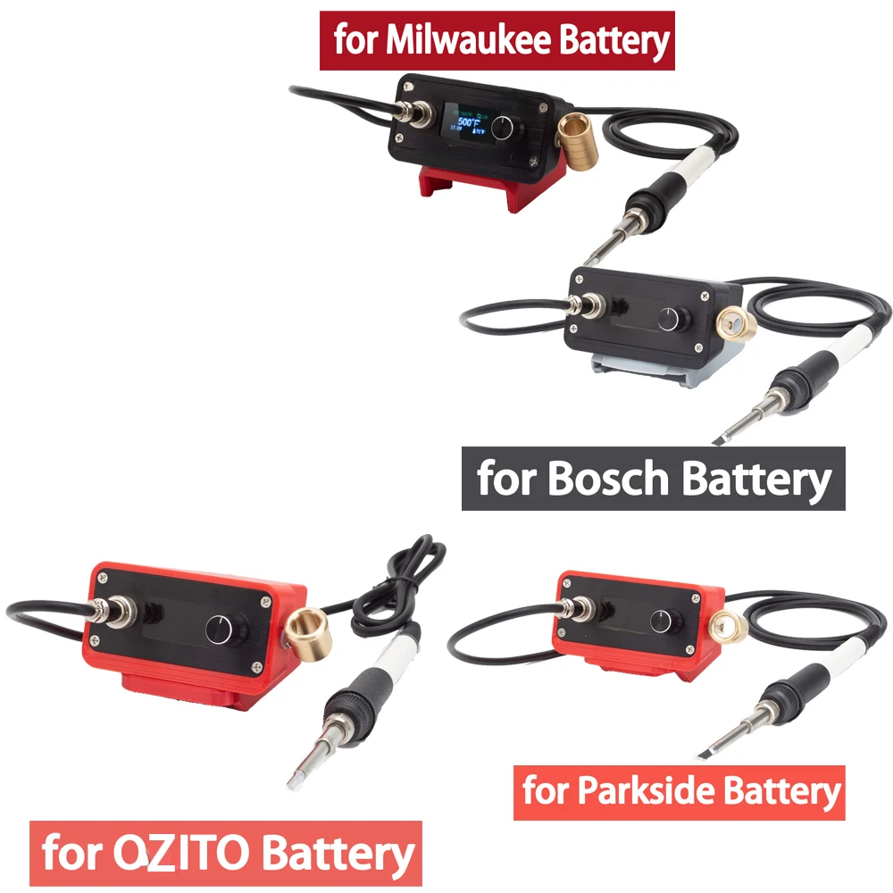 T12 Cordless Soldering Iron Station For OZITO 20V Max Li-ion Battery For Milwaukee/Bosch/Parkside Battery Electric Solder