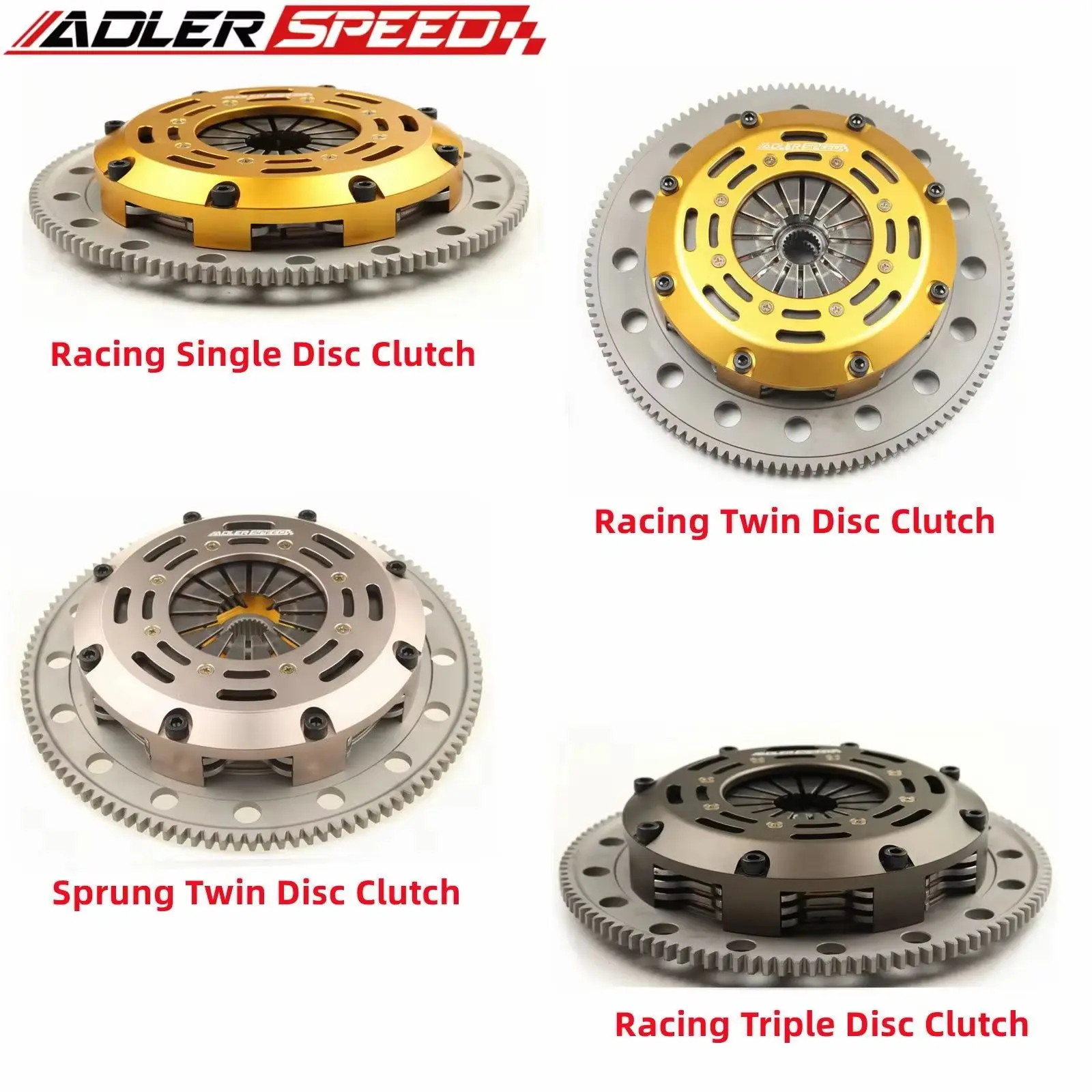 ADLERSPEED 레이싱/스프렁 클러치 트윈/트리플 디스크/싱글 디스크 키트 (아큐라 CSX TSX RSX TYPE-S 혼다 시빅 Si K20 K24 K-시리즈용)