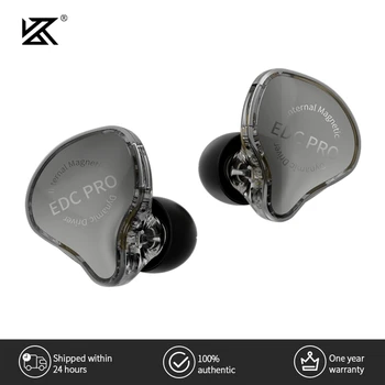 Cuffie KZ EDC Pro, auricolari in-ear dinamici HiFi con cavo, bassi stereo, per giochi, musica, sport, con riduzione del rumore.