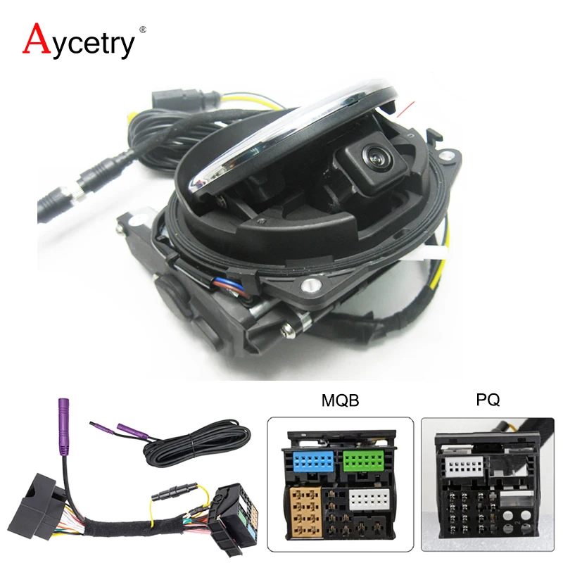 Dynamic VW logo Flip Emblem Reverse Backup Camera para VOLKSWAGEN