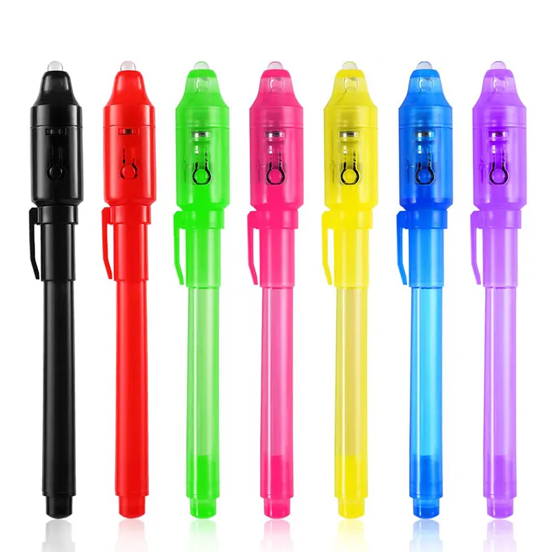 14Pcs Invisible Ink Pen with UV Light Disappearing Ink Pens for